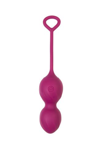 Бордовые вагинальные шарики Moussy с вибрацией и пультом ДУ фото 3