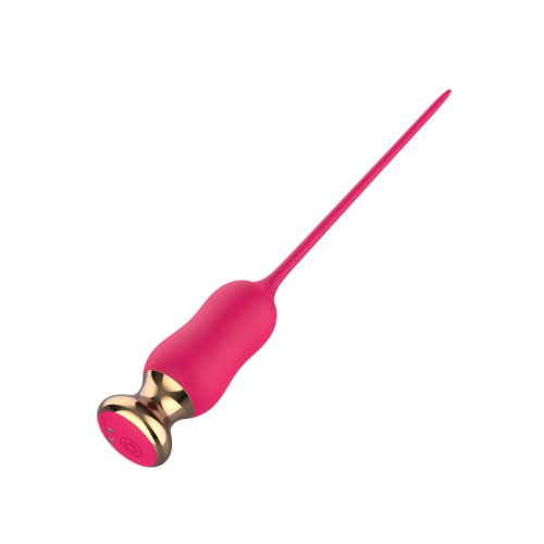 Розовый тонкий стимулятор Nipple Vibrator - 23 см. фото 5