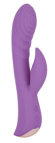 Фиолетовый вибромассажер-кролик 5 Silicone Ripple Passion - 19,1 см. Фиолетовый вибромассажер-кролик 5 Silicone Ripple Passion - 19,1 см.