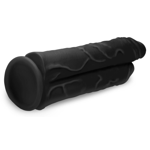 Черный сдвоенный фаллоимитатор Double Stuffer 10’’ Double Pecker Dildo - 27 см. фото 4