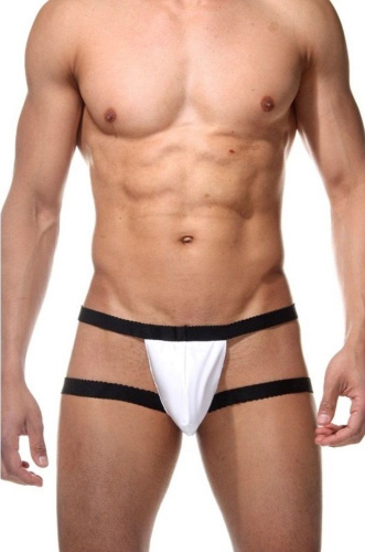 Бело-черные мужские трусы-джоки Бело-черные мужские трусы-джоки