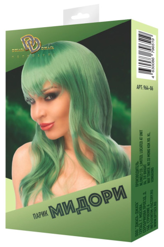 Зеленый парик  Мидори фото 3