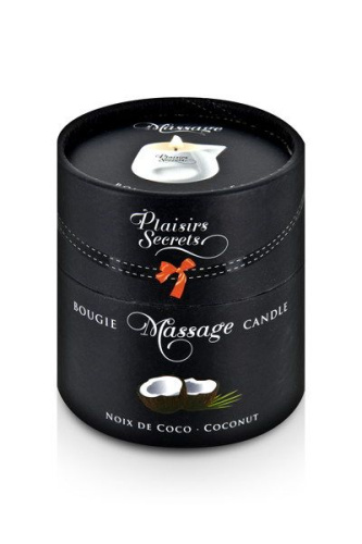 Массажная свеча с ароматом кокоса Bougie de Massage Gourmande Coco - 80 мл. фото 2