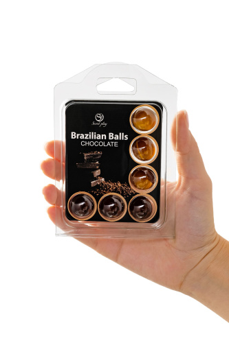Набор из 6 шариков с массажным маслом Brazilian Balls с ароматом шоколада фото 5