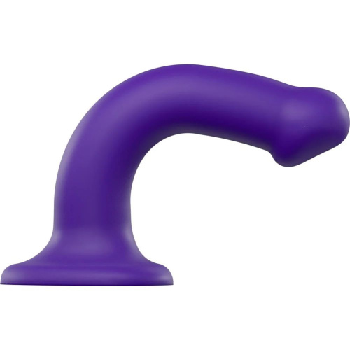 Фиолетовый фаллоимитатор-насадка Strap-On-Me Dildo Dual Density size M - 18 см. фото 2