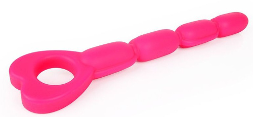 Ярко-розовый анальный вибратор-елочка с 10 режимами вибрации - 22,5 см. фото 3