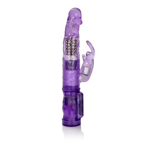 Фиолетовый вибромассажер Petite Jack Rabbit - 24 см. фото 2