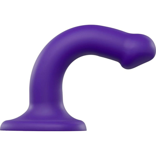 Фиолетовый фаллоимитатор-насадка Strap-On-Me Dildo Dual Density size S - 17 см. фото 2