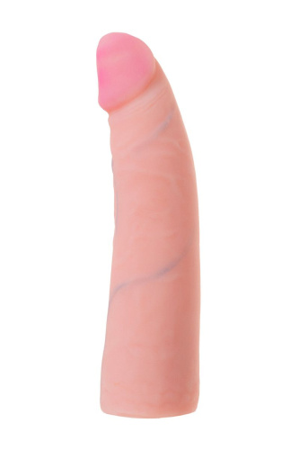 Женский страпон с вагинальной пробкой из неоскина - 18 см. фото 9
