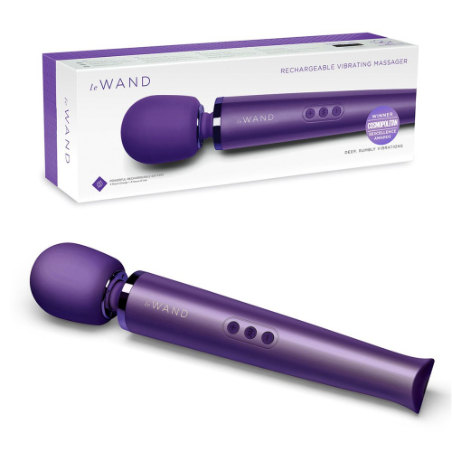 Фиолетовый вибратор Le Wand Rechargeable Vibrating Massager - 34 см. фото 2
