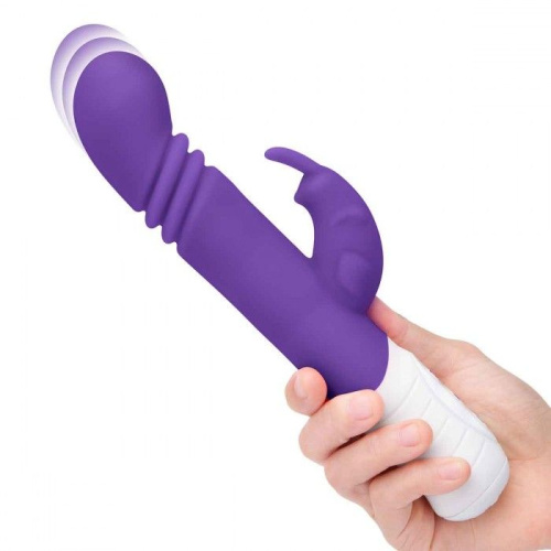 Фиолетовый массажер для G-точки Slim Shaft thrusting G-spot Rabbit - 23 см. фото 3