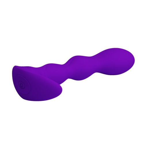 Фиолетовый анальный стимулятор простаты с вибрацией Yale - 14,5 см. фото 3