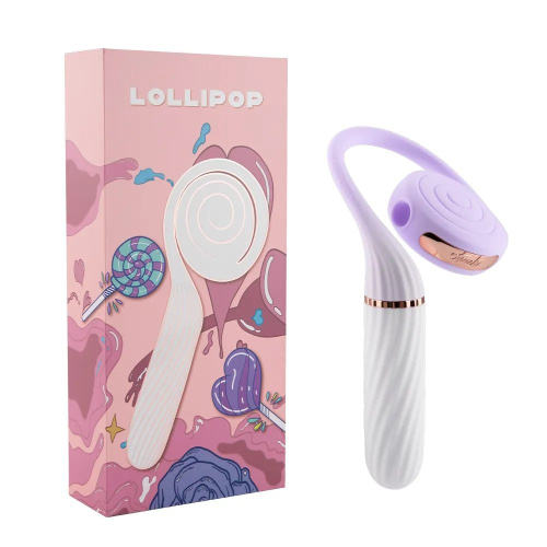 Сиреневый женский вибратор Lollipop с вакуумной стимуляцией фото 5