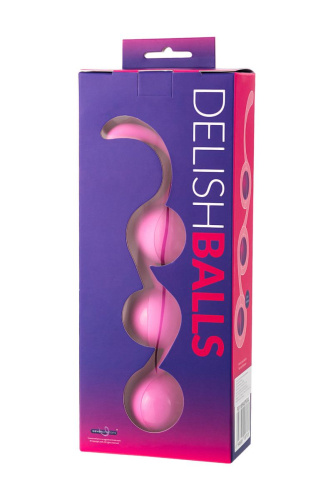 Розовые тройные вагинальные шарики из силикона DELISH BALLS фото 3