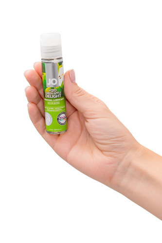 Смазка с ароматом яблока JO Flavored  Green Apple H2O - 30 мл. фото 4