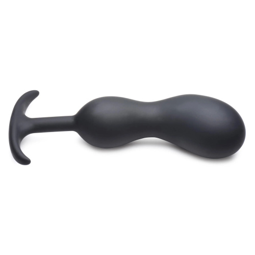 Черный массажер простаты с утяжелителями Premium Silicone Weighted Prostate Plug XL - 20,8 см. фото 2