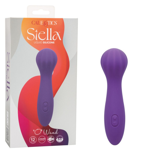 Фиолетовый вибромассажер Stella Liquid Silicone “O” Wand - 17,75 см. фото 2