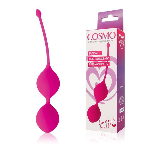 Ярко-розовые вагинальные шарики Cosmo фото 2