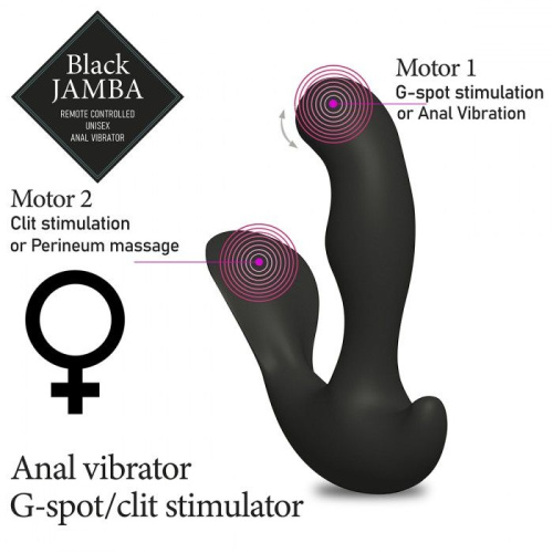 Универсальный анальный массажер Black Jamba Anal Vibrator - 12 см. фото 3