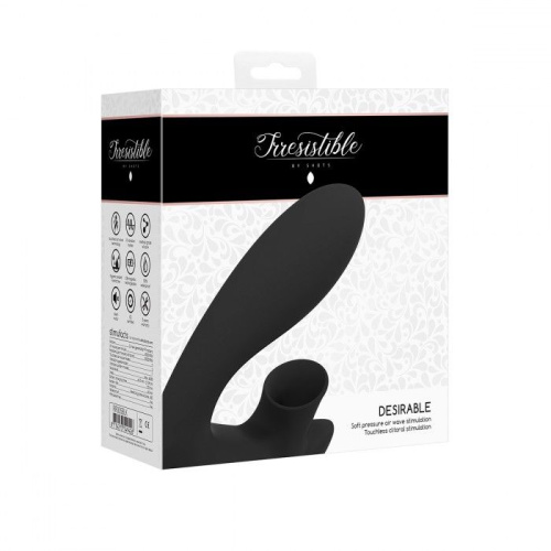 Чёрный вибратор для G-точки Irresistible Desirable с бесконтактной клиторальной стимуляцией фото 3
