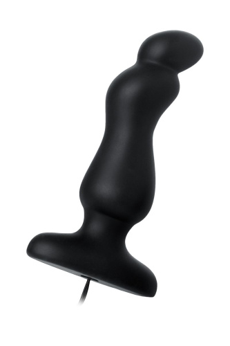Чёрная анальная втулка G Point D-PENG с пультом - 12,3 см. фото 4