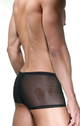 Черные боксеры с розовой вставкой фото 2 Черные боксеры с розовой вставкой фото 2