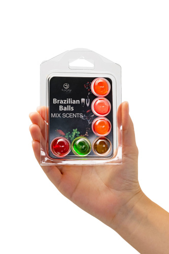 Набор из 6 шариков с ароматизированными массажными маслами Brazilian Balls фото 4