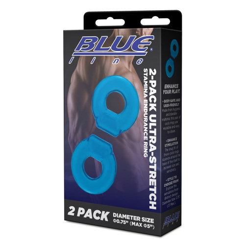 Комплект из двух колец для пениса 2-Pack Ultra-Stretch Stamina Endurance Ring фото 3
