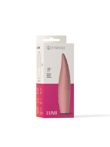 Розовый мини-вибратор с сенсорным управлением Lumi фото 3