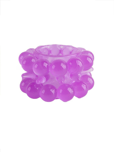 Лиловое эрекционное кольцо с 2 рядами стимулирующих шариков фото 6 Лиловое эрекционное кольцо с 2 рядами стимулирующих шариков фото 6