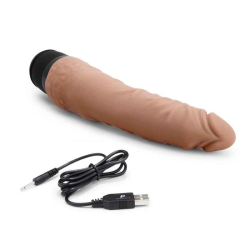 Кофейный вибратор-реалистик 7  Realistic Vibrator - 20 см. фото 3