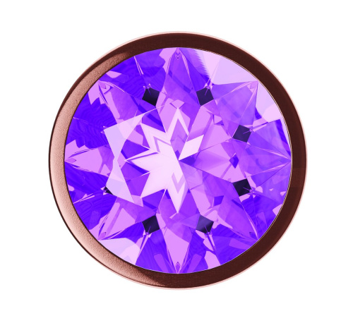 Пробка цвета розового золота с фиолетовым кристаллом Diamond Amethyst Shine S - 7,2 см. фото 3
