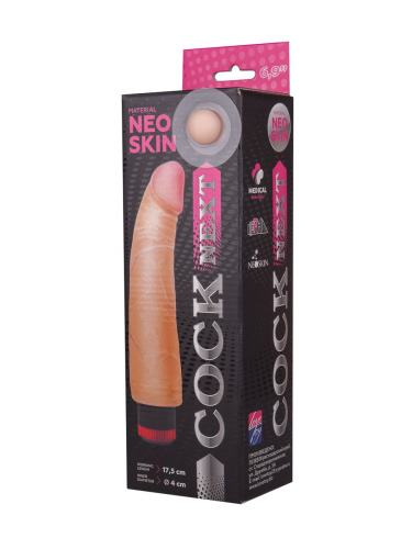 Телесный вибромассажёр COCK NEXT 6  - 17,5 см. фото 2