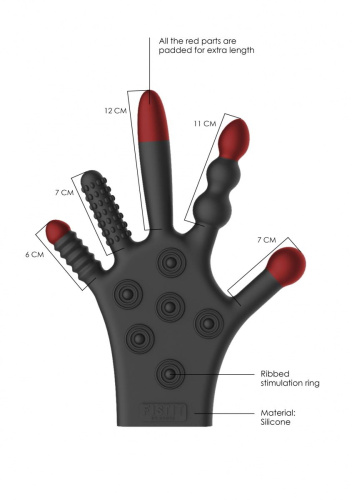 Черная стимулирующая перчатка Stimulation Glove фото 4