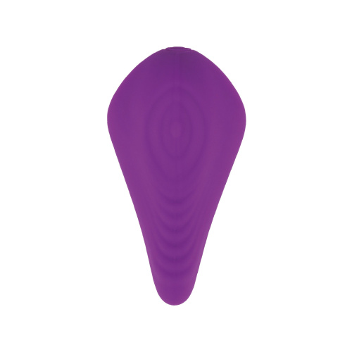 Фиолетовая силиконовая насадка на палец с вибропулей фото 3