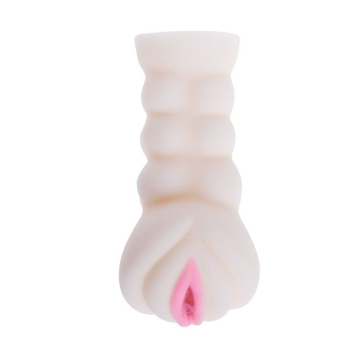 Рифленый мастурбатор-вагина из реалистичного материала фото 2