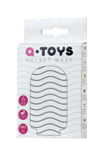 Белый мастурбатор A-Toys Pocket Wavy фото 6