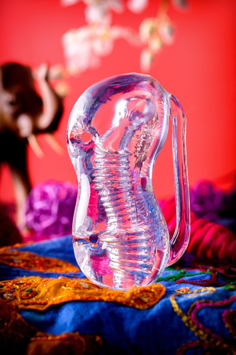 Прозрачный мастурбатор Lingam Indira фото 8