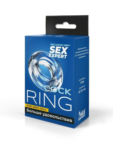 Прозрачное эрекционное кольцо-бублик фото 4