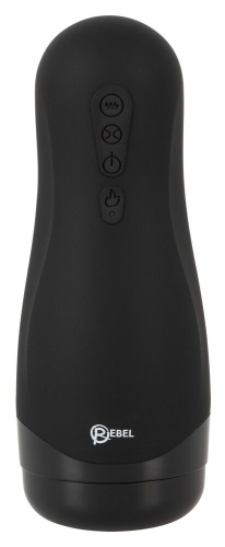 Черный вибромастурбатор с подогревом Masturbator with 3 Functions