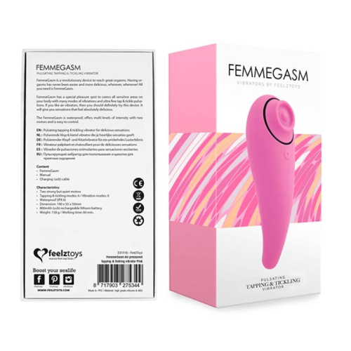 Розовый клиторальный вибромассажер FemmeGasm фото 3