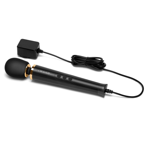 Черный проводной вибратор Le Wand Petite Vibrating Massager - 25 см. фото 3