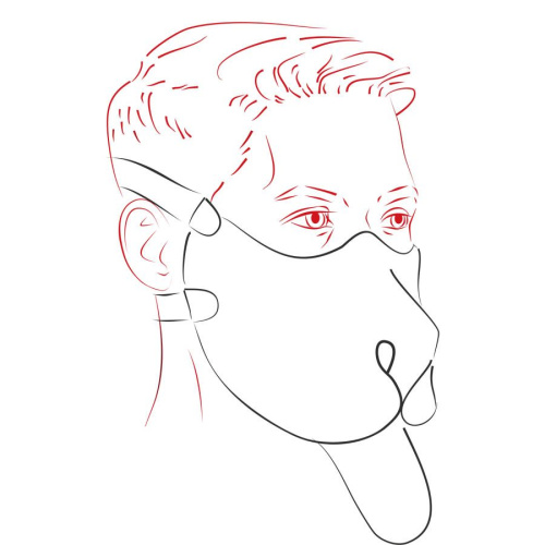 Черная неопреновая маска  Дог фото 3