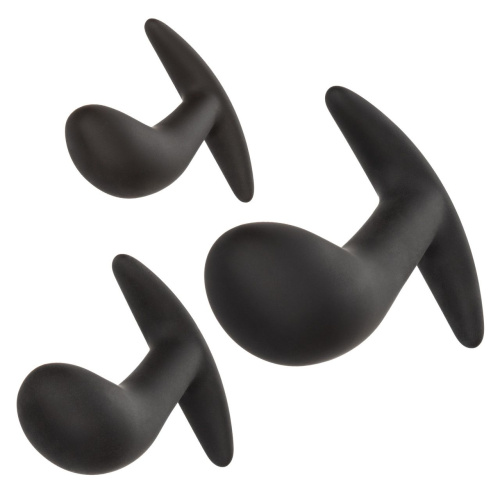 Набор из 3 черных стимуляторов простаты Silicone Prostate Kit фото 2