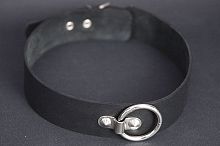 Не подшитый ошейник с кольцом в центре