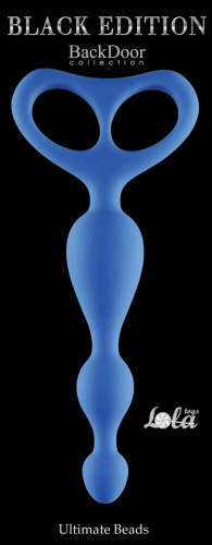 Синяя анальная цепочка Ultimate Beads - 17 см. фото 2