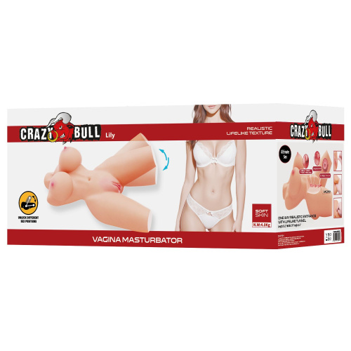 Телесный мастурбатор-торс Lily фото 3 Телесный мастурбатор-торс Lily фото 3