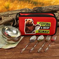 Туристический набор посуды «Готовь к обеду ложку»