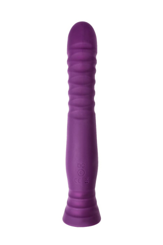 Фиолетовый гибкий вибратор Lupin с ребрышками - 22 см. фото 4