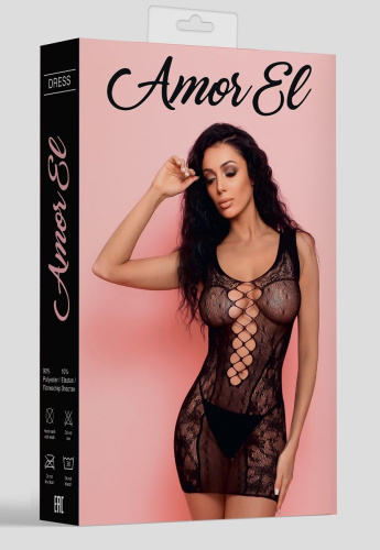 Эротическое мини-платье с глубоким круглым вырезом фото 3